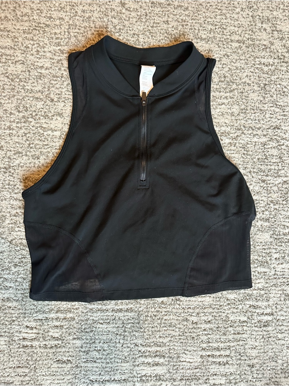 Fabletics Half-Zip Heatwave Crop Tank